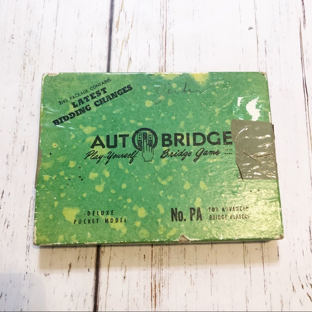 Auto Bridge deluxe pocket model vintage game 1959 made in USA mechanical